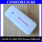 HAME/Mobile Power 3G Wireless Router - 3G Hotspot, WiFi AP, 5200mAH Power Bank (English Version)